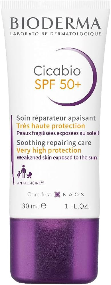 Bioderma Cicabio SPF50+ Cream - Repairing, Soothing & Protecting Cream with SPF 50+, Limits the R... | Amazon (UK)
