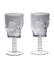 2pk Skull Stem Wine Glasses | TJ Maxx