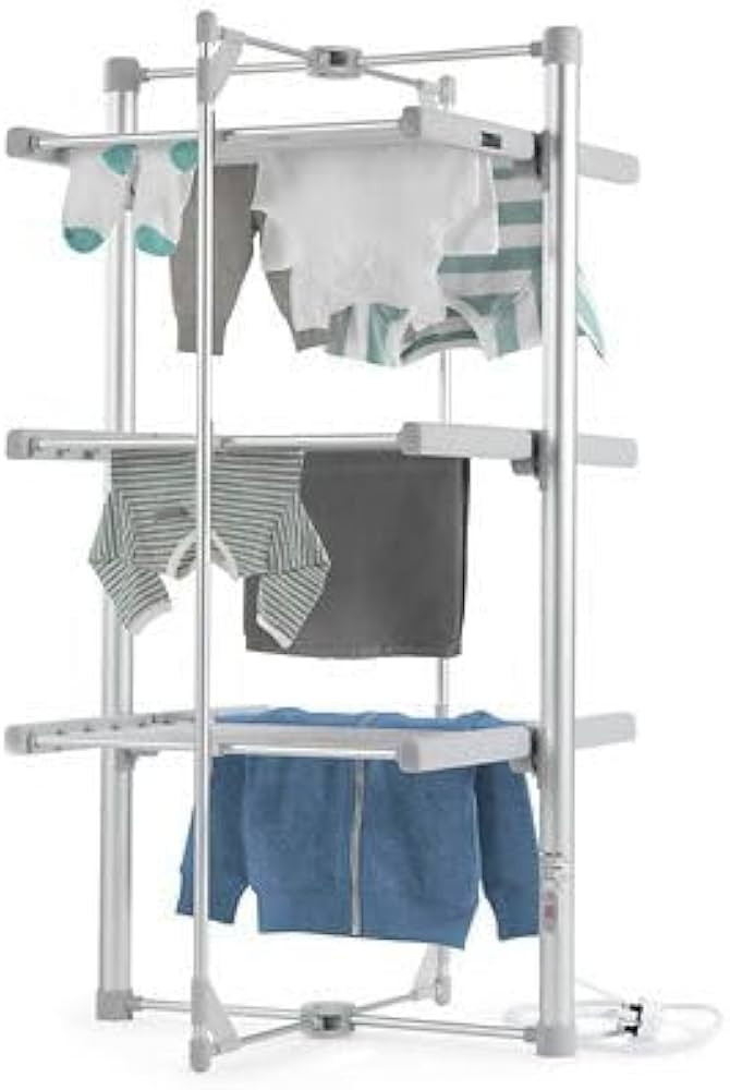 lakeland Dry:Soon 3 Tier Heated Clothes Airer – Indoor Drying Flexible Costs Pennies To Run | Amazon (UK)