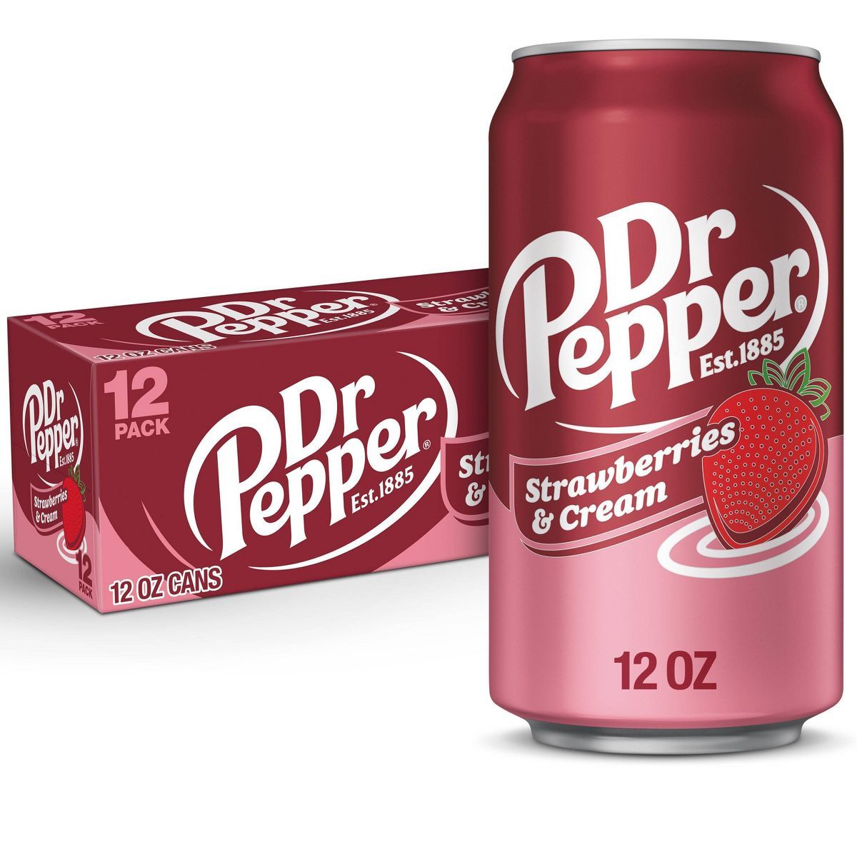 Dr Pepper Strawberries & Cream Soda - 12pk/12 fl oz Cans | Target