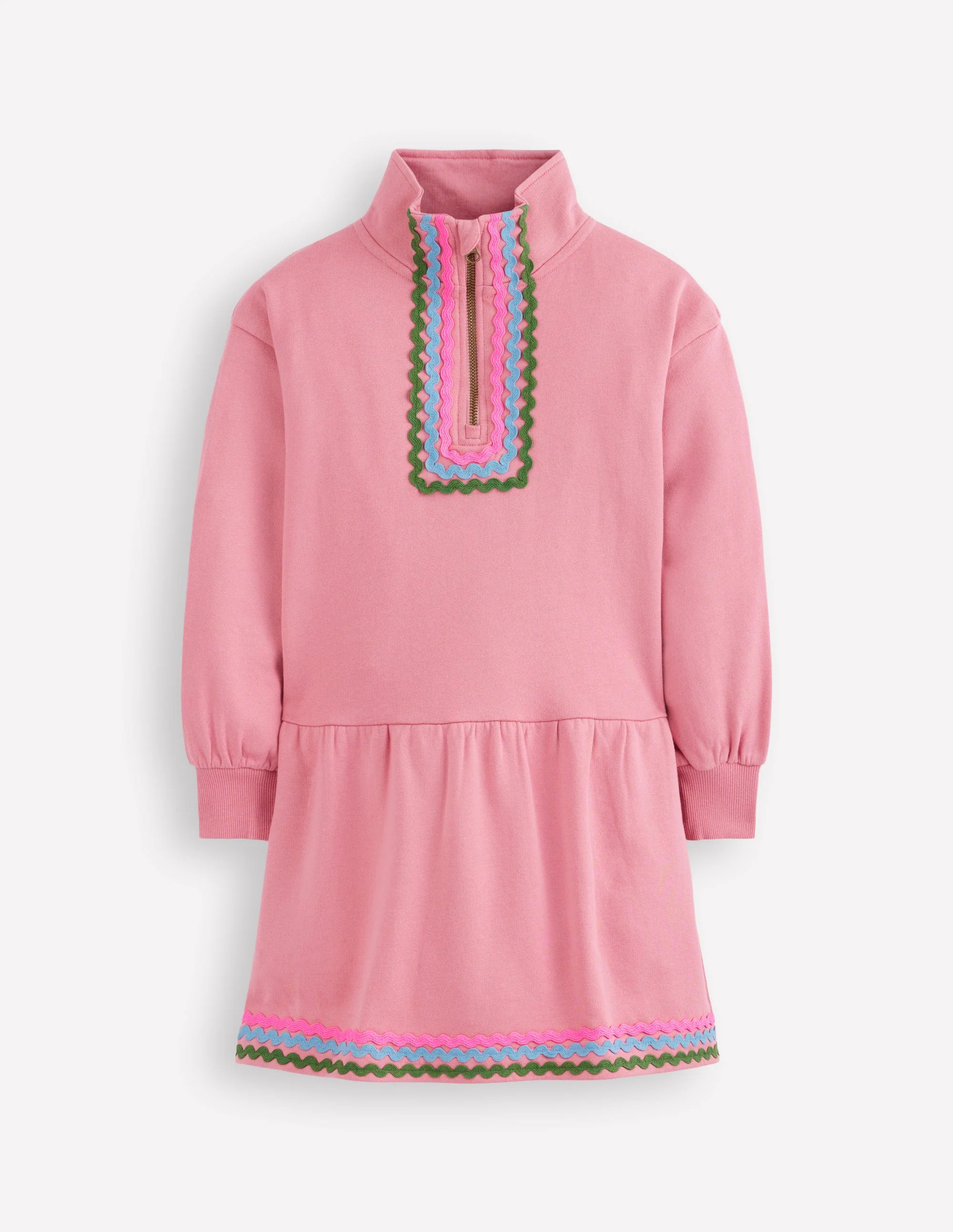 Half Zip Sweat Dress-Pink Haze | Boden (US)