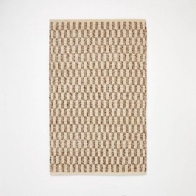 Checkered Stripe Rug Brown Threshold | Target