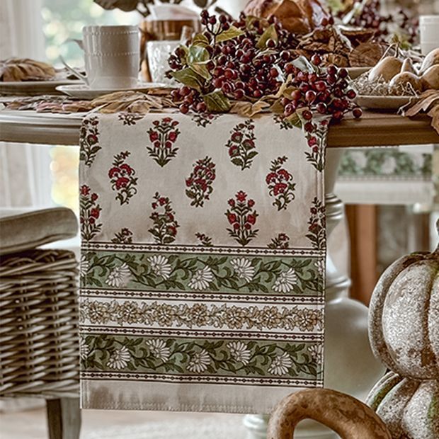 Botanical Harvest Table Runner | Antique Farm House