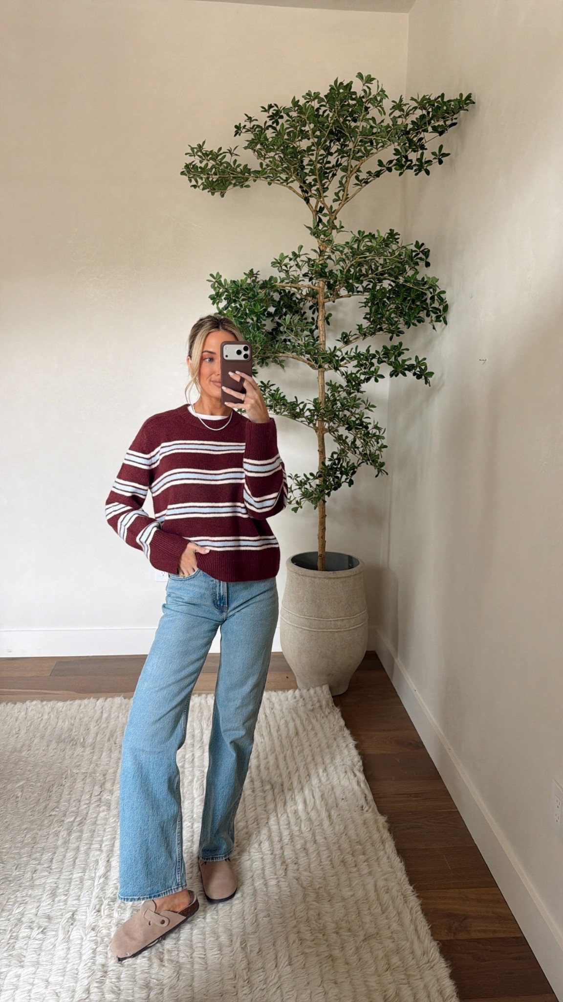 Use code AFCHAMP for todays look! 
Wearing an XS in the sweater and tee 
25r in jeans (im 5’5”!)

#LTKdayinmylife #LTKootd #LTKgrwm