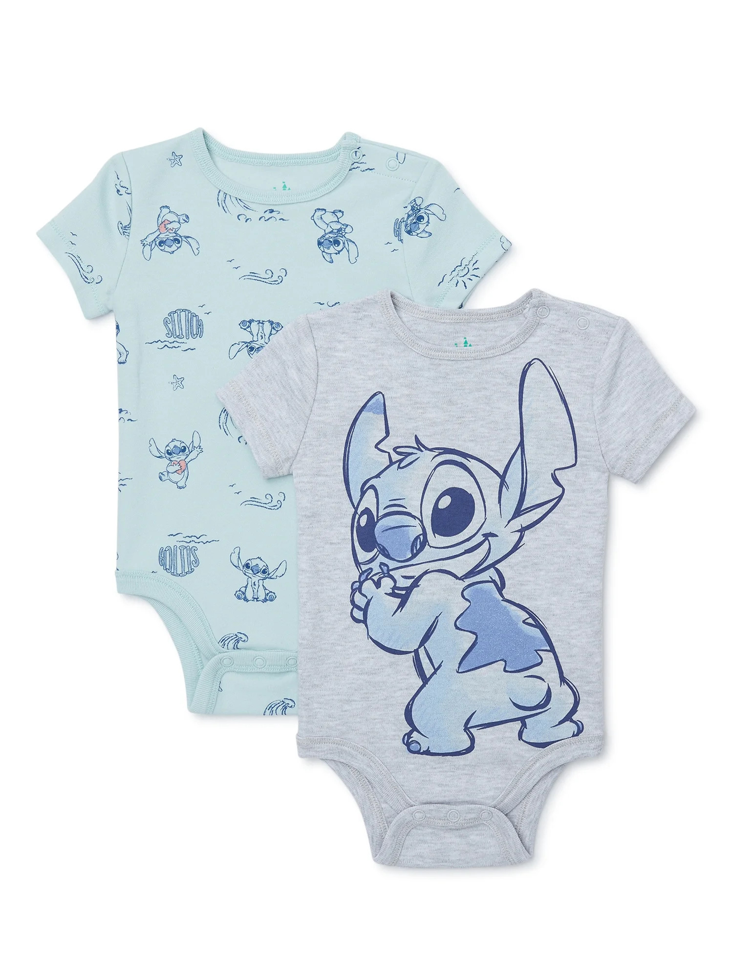 Lilo & Stitch Bodysuits, 2-Pack, Sizes 0-3M - 24M | Walmart (US)