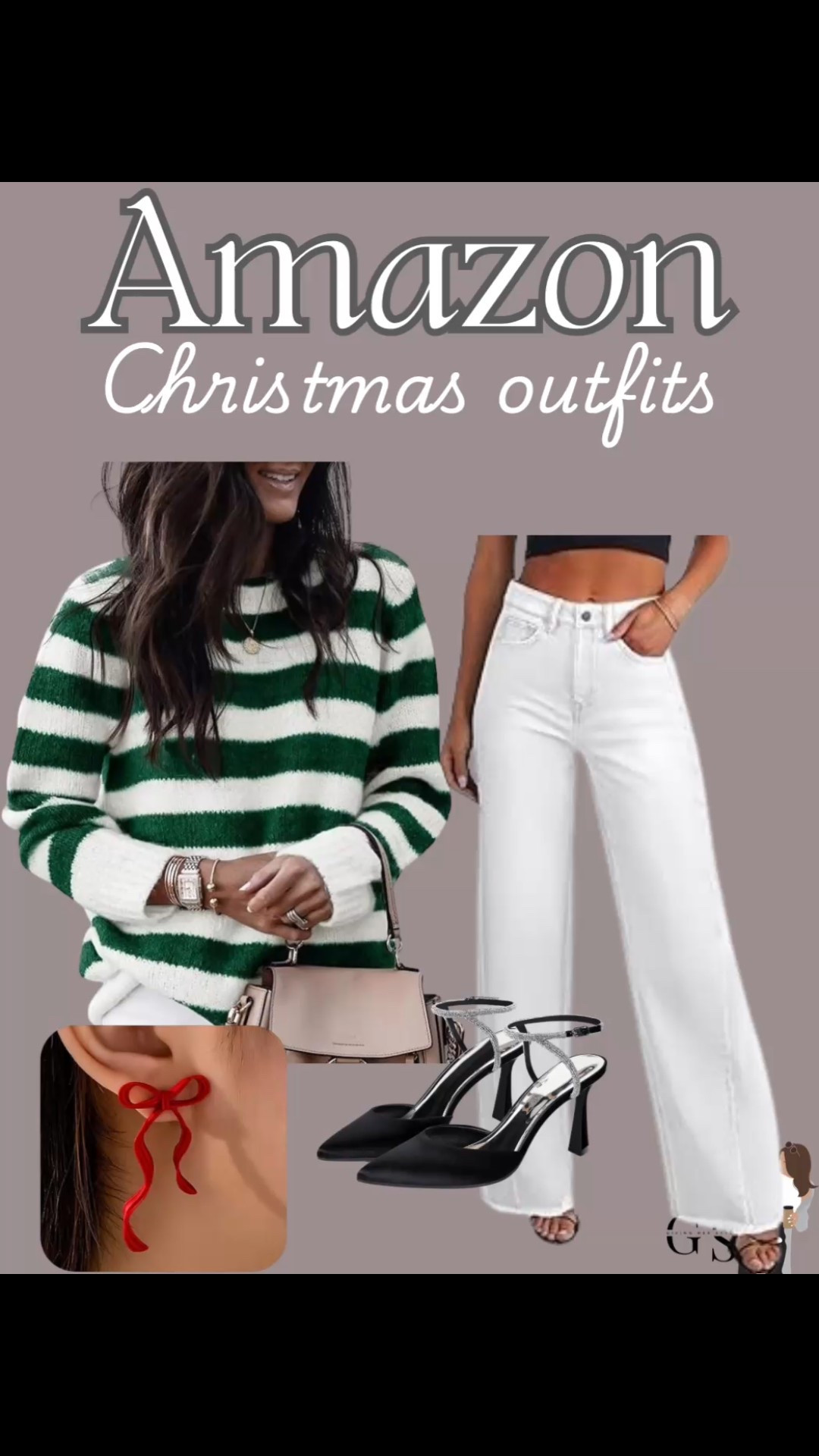 Holiday outfit from Amazon 

| amazon, sweater, green sweater, work Christmas party, Christmas dinner outfit, black jeans, gold earrings, skirt, satin, amazon fashion, amazon Christmas outfit, Christmas dress, amazon holiday outfit, sequin pants, winter fashion, Christmas party outfit, festive outfits, new years outfit, winter fashion, sweater, earrings, Christmas earrings, what to wear, heels, bows, bow heels, bow earrings, coquette 
#amazonfashion #amazonchristmas #christmasoutfit #holidayfashion

#LTKFindsUnder50 #LTKFindsUnder100 #LTKHoliday