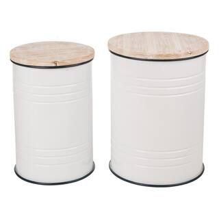 This item: Farmhouse Enamel Metal Container (Set of 2) | The Home Depot