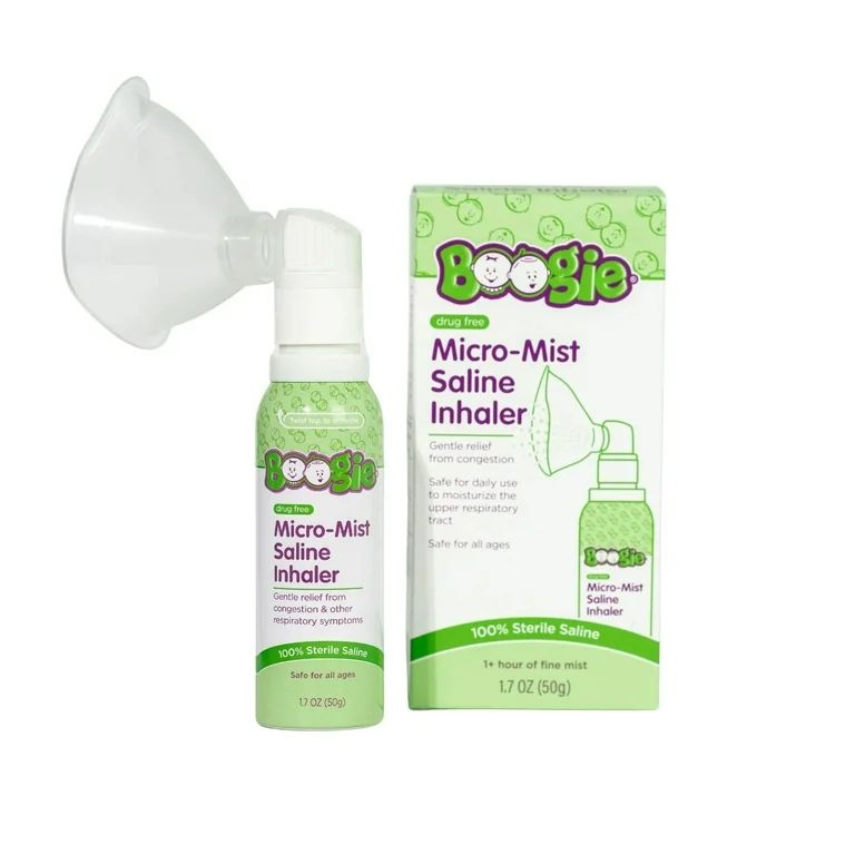 Boogie Sterile and Drug-Free Micro-Mist Saline Inhaler Spray for Kids, 1.7 oz | Walmart (US)