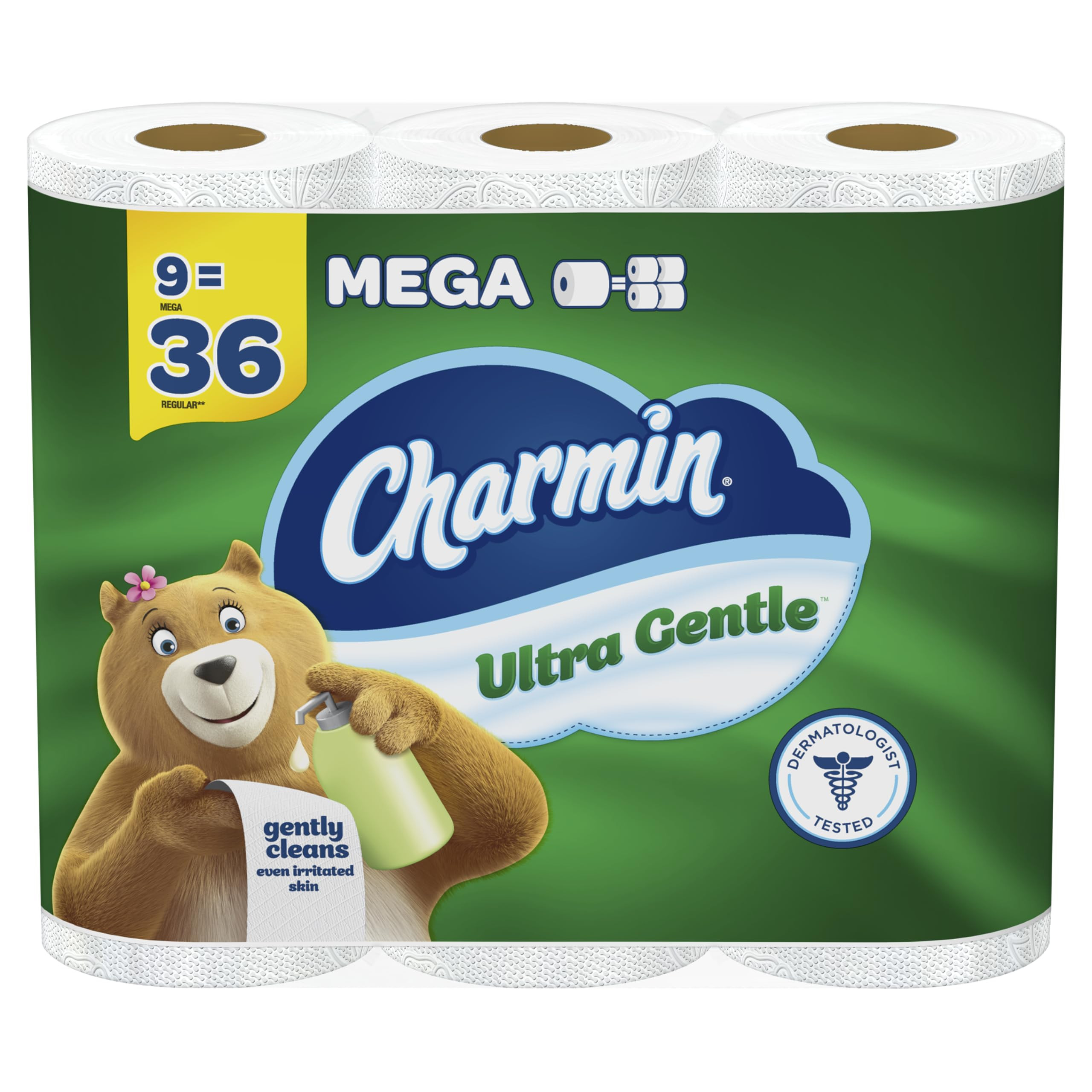 Charmin Ultra Gentle Toilet Paper, 9 Mega Rolls, 231 Sheets Per Roll | Amazon (US)