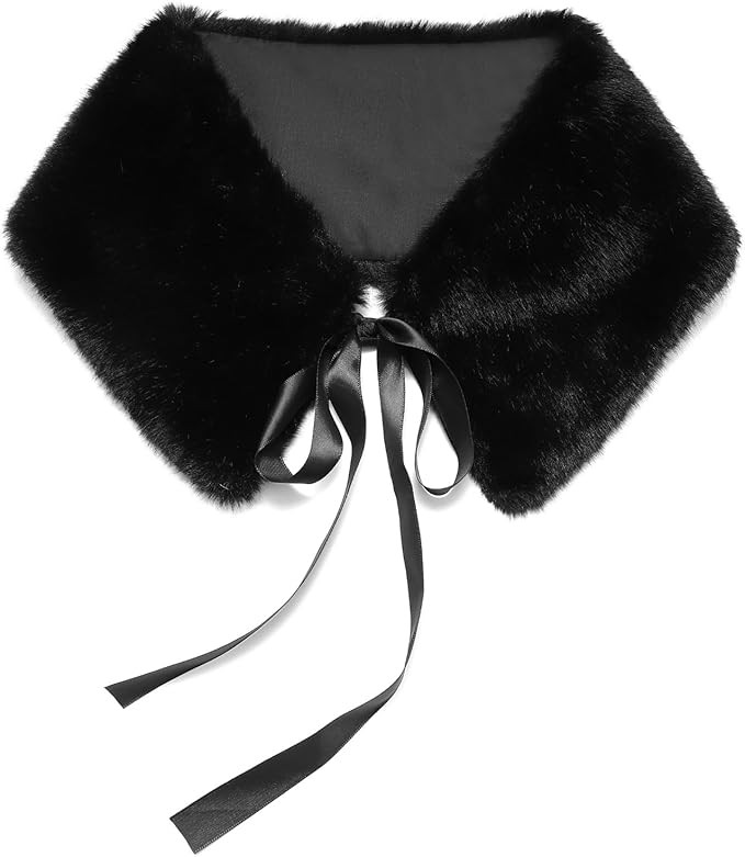 SUNDSGT Faux Fur Collar Scarf Women's Faux Fur Neck Warmer | Amazon (US)