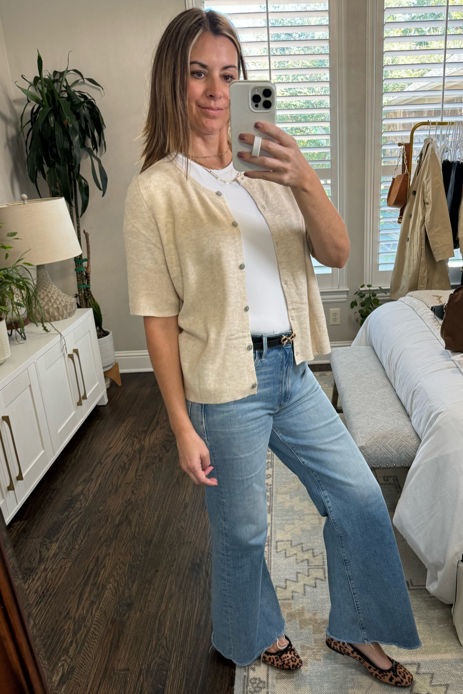 You will love this cardigan! It is a look for less, so soft, stylish and goes with everything! The flat are $13 and peep the bow buckle belt. Fun statement piece for sure! 

| belts | look for less cardigan | OOTD | Amazon fashion | Target fashion | fall transition outfit | easy style | everyday looks | everyday style | classic style | 

#LTKFindsUnder50 #LTKOver40 #LTKSeasonal