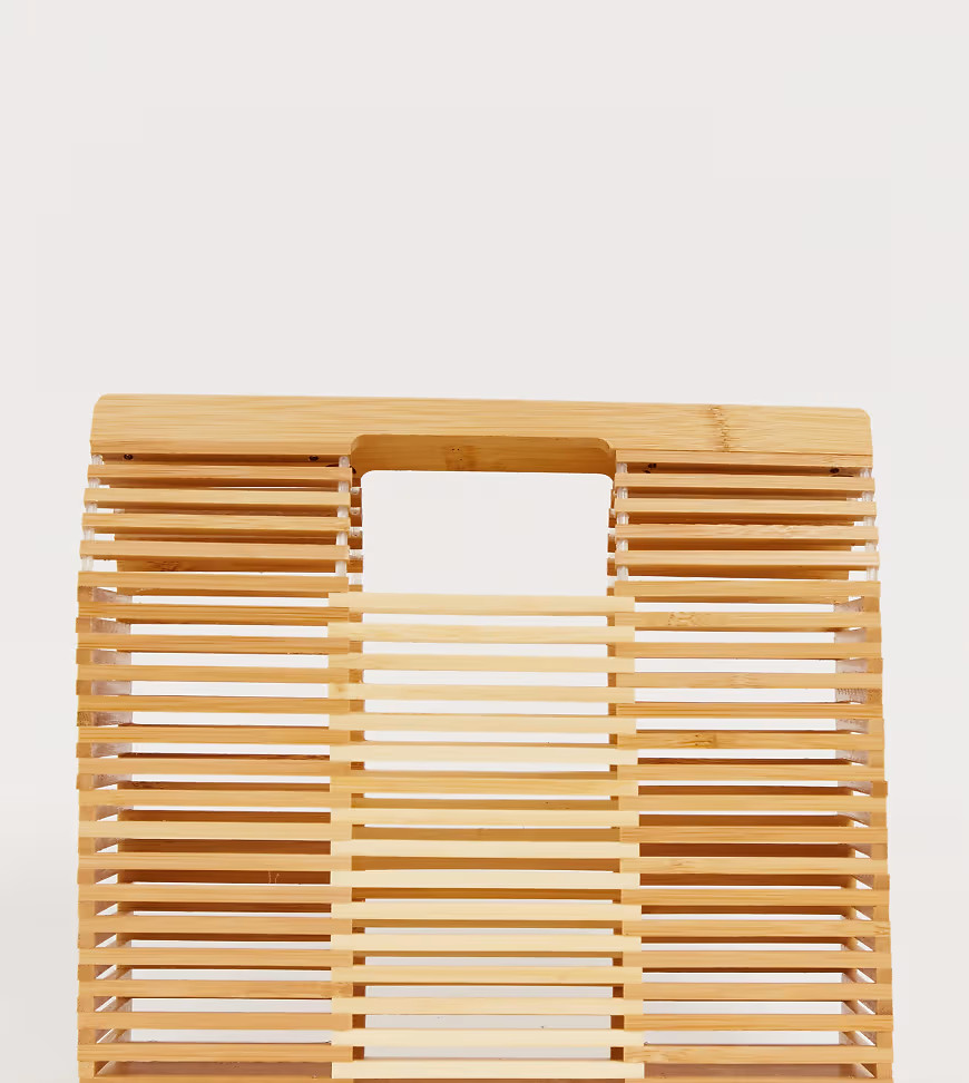 South Beach Exclusive natural bamboo bag-Beige | ASOS (Global)