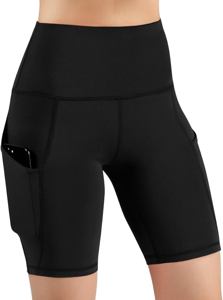 High Waist Out Pocket Yoga Short Tummy Control Workout Running Athletic Non See-Through Yoga Shor... | Amazon (US)