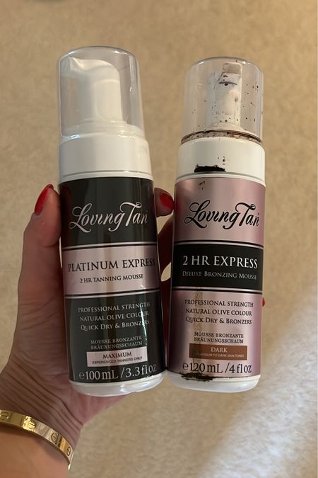 Favorite self tanner ever. I’ve tried my fair share but this is the best as far as color, longevity, look, application, etc. 

I usually use the 2-hour express in dark (keeping it on for longer gets better results) but trying the platinum express for the first time! I’ve heard great things  

#LTKBeauty #LTKFindsUnder50 #LTKTravel