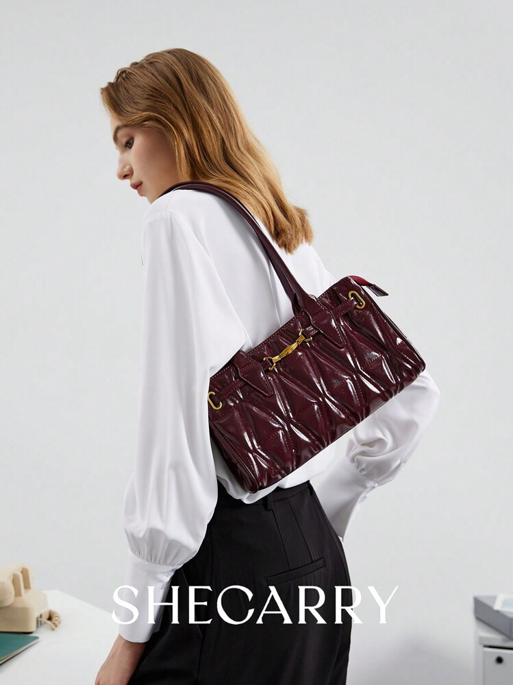 SHECARRY Women Sholuder BagsPU LeatherAutum WinterSchool Travel Commute WorkElegance Trend Exquis... | SHEIN