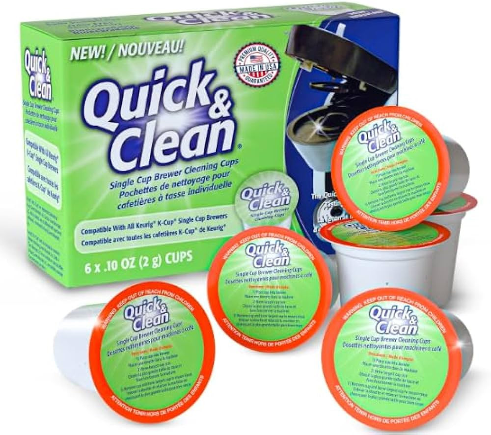 Amazon.com: Quick & Clean [6-Pack] Keurig Cleaning Pods - K Cup Cleaner Pod For Keurig - 2.0 Coff... | Amazon (US)