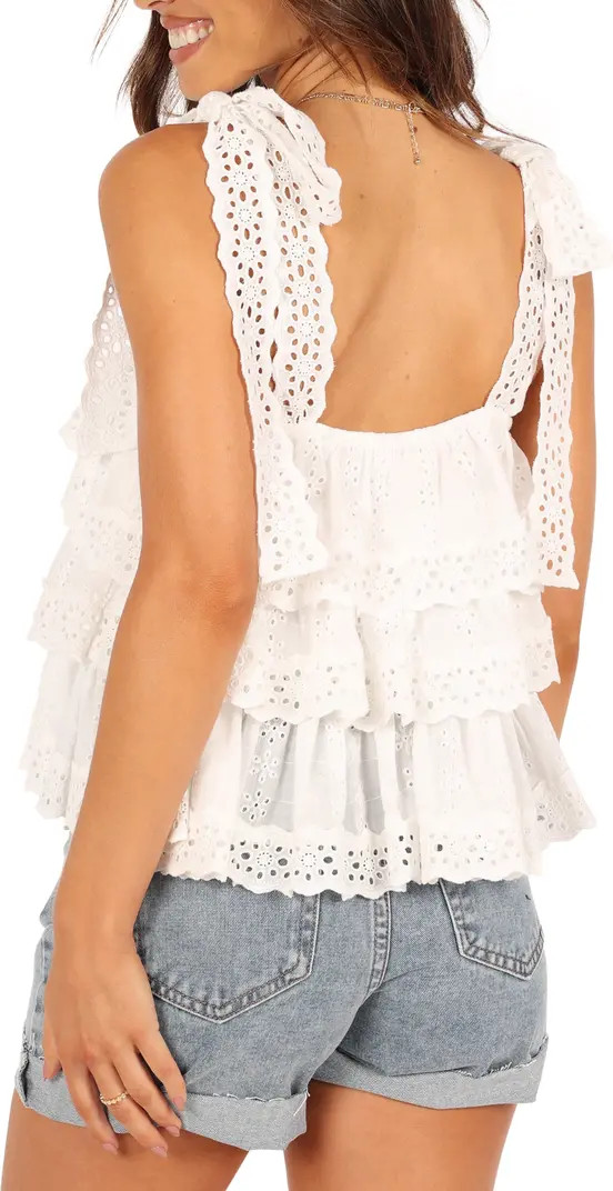 Tanya Tiered Ruffle Eyelet Tank | Nordstrom