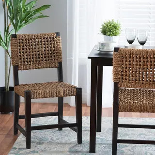 Alise Handwoven Seagrass Dining Chair with Mahogany Wood Frame - Woven Back and Seat Chair for Di... | Bed Bath & Beyond
