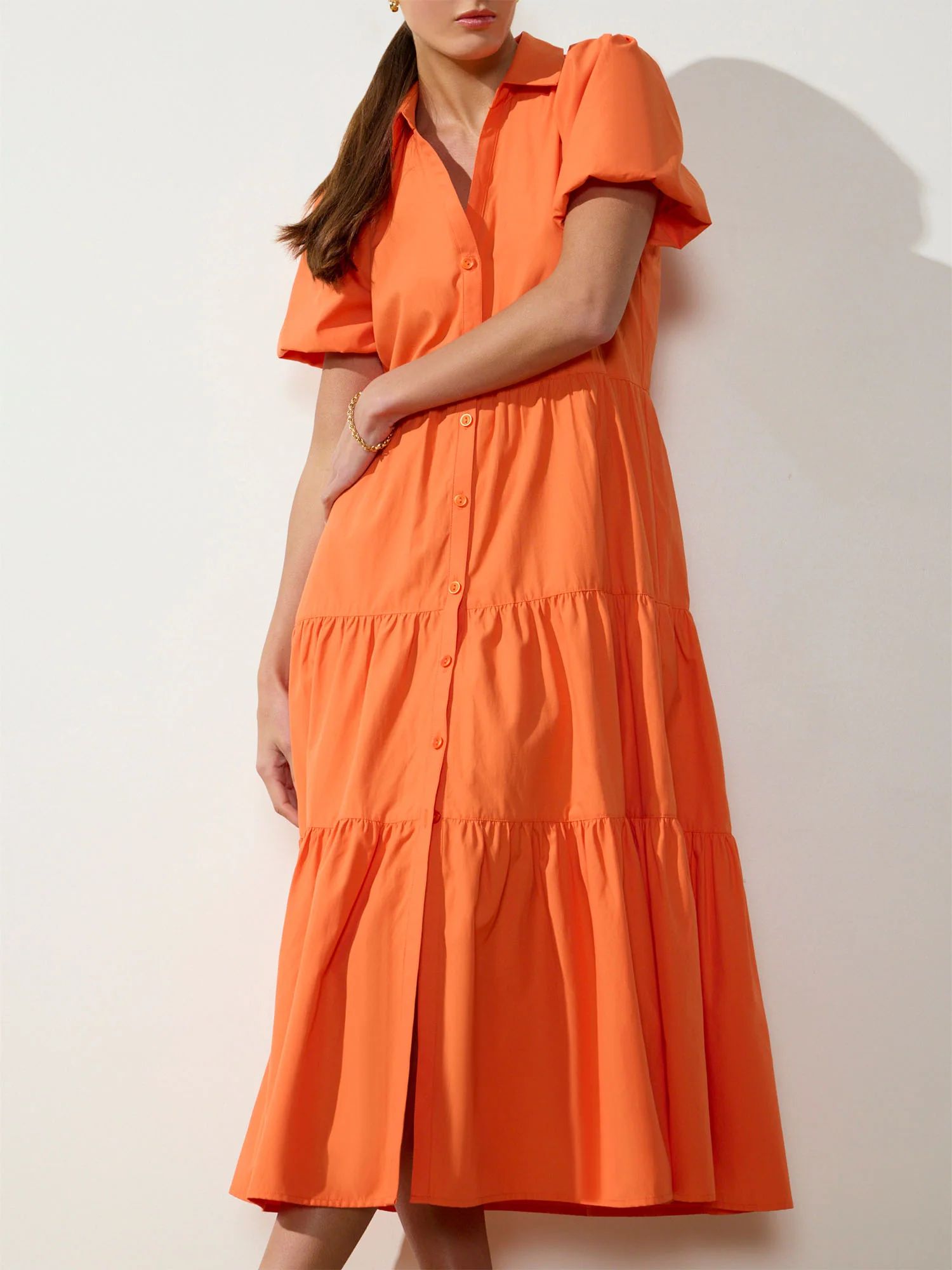 Brochu Walker | Women's Havana Dress in Tangerine | Brochu Walker