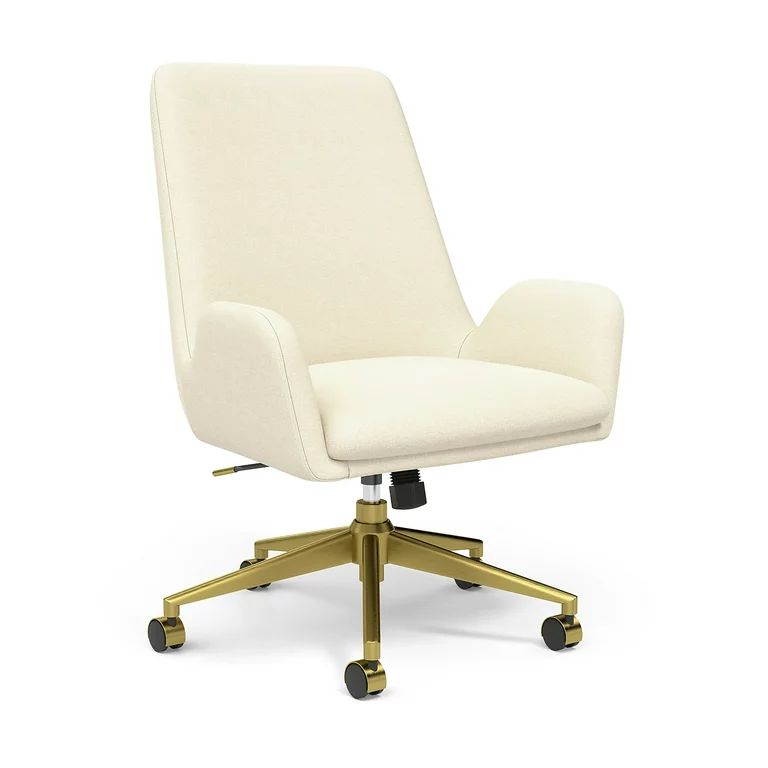 Union & Scale MidMod Fabric Manager Chair Cream (UN56982) | Walmart (US)