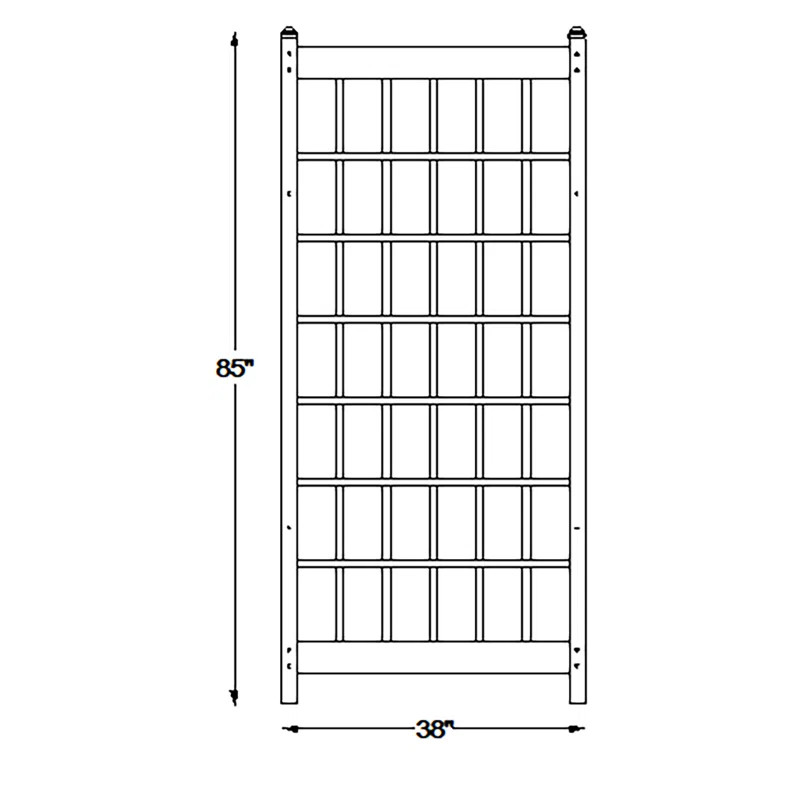 Kenesha 85'' H x 38'' W Vinyl Lattice Panel Trellis | Wayfair North America