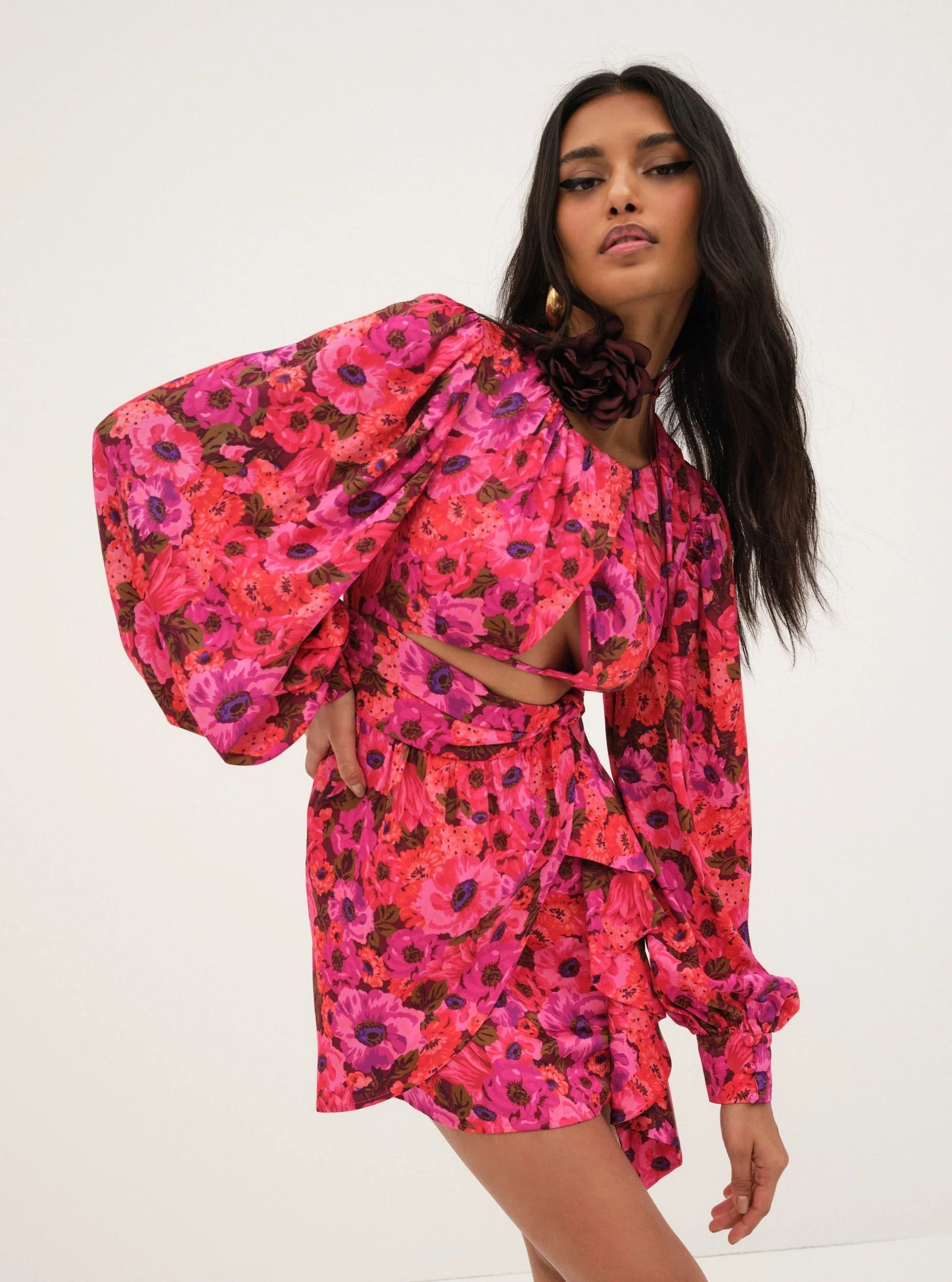 Lauren Long Sleeve Mini Dress | For Love & Lemons