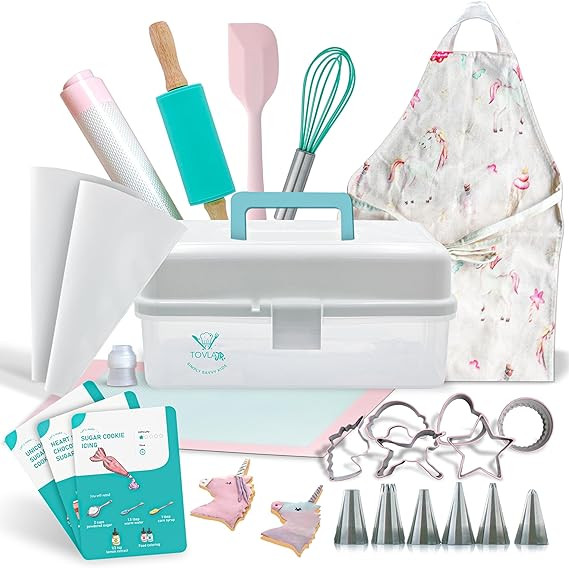 Tovla Jr. Kids Baking Gift Set with Storage Case - Unicorn Baking Gift Set for Kids-Real Kids Coo... | Amazon (US)