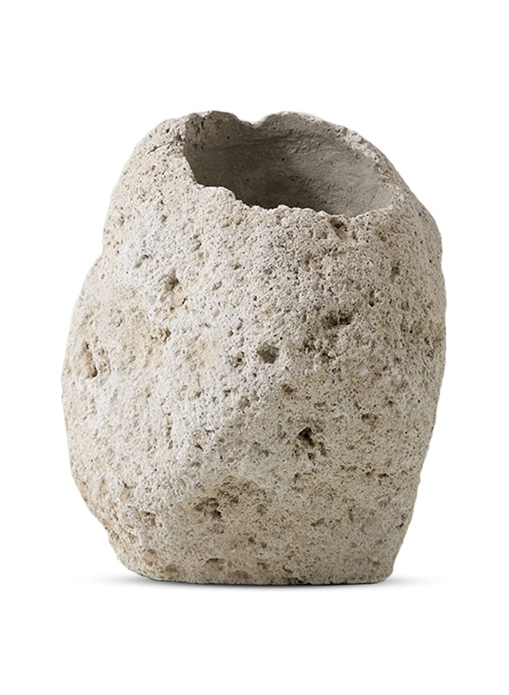 Serene Spaces Living Chunky Pumice Stone Vase, Textured Lava Rock Vase for Flowers, Plants - Perfect for Living Rooms, Kitchens, Bedrooms, Office, Weddings, Events (Pack of 1) | Amazon (US)