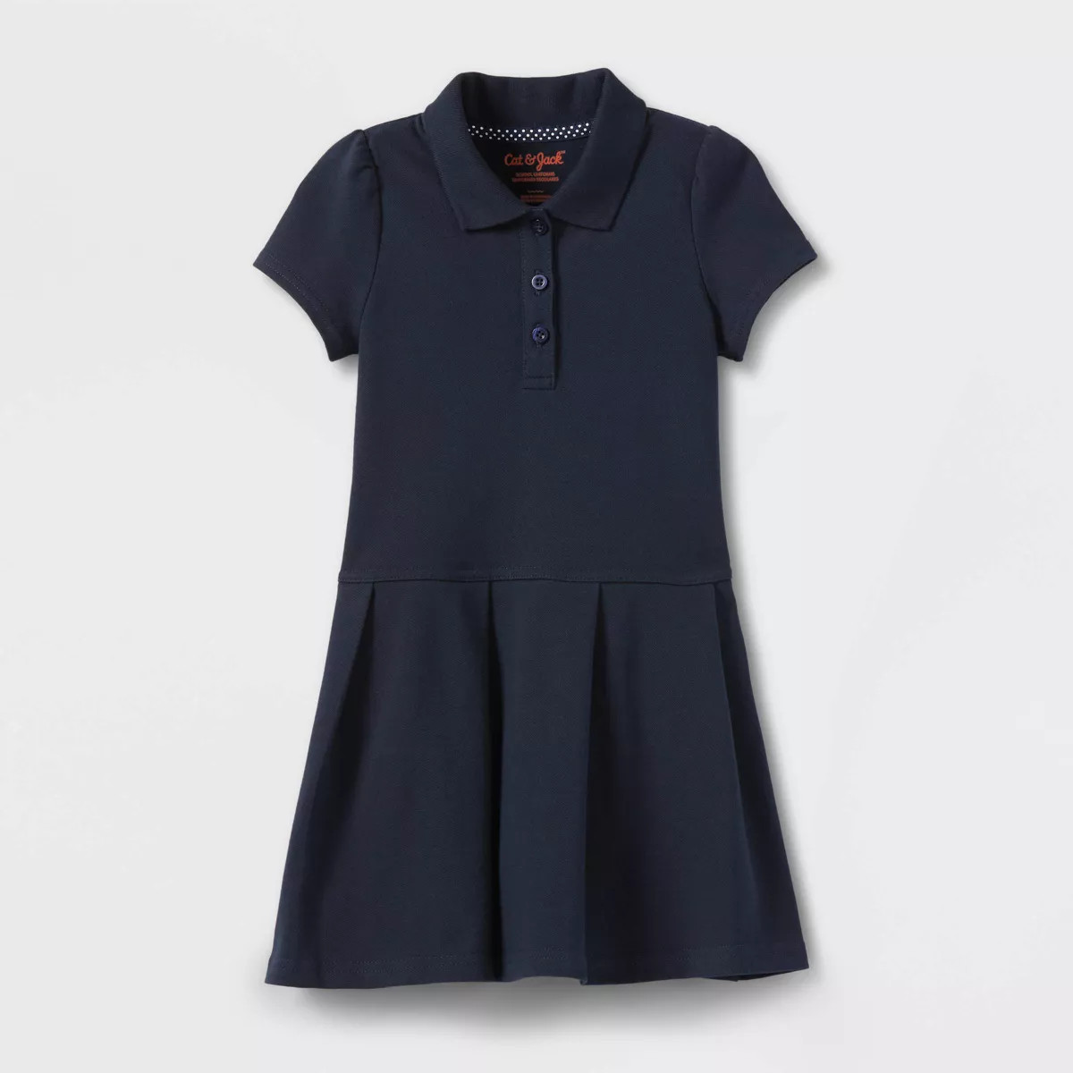 Toddler Girls' Short Sleeve Pleated Uniform Tennis Dress - Cat & Jack™ Navy | Target