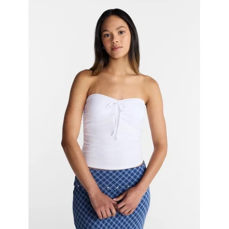 No Boundaries Ruched Tube Top Women’s XXS-XXL | Walmart (US)