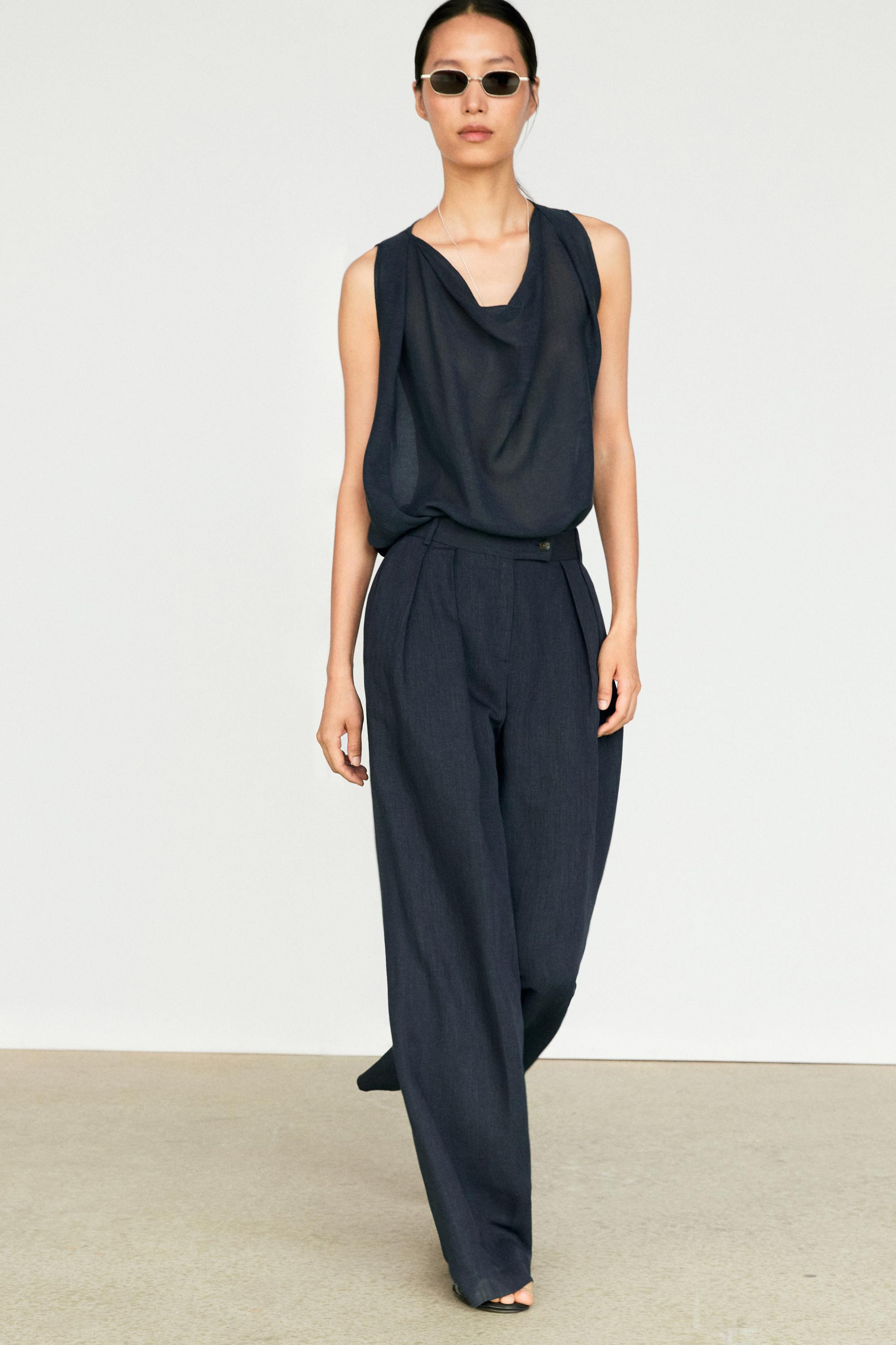 Melange linen suit pants | Massimo Dutti US