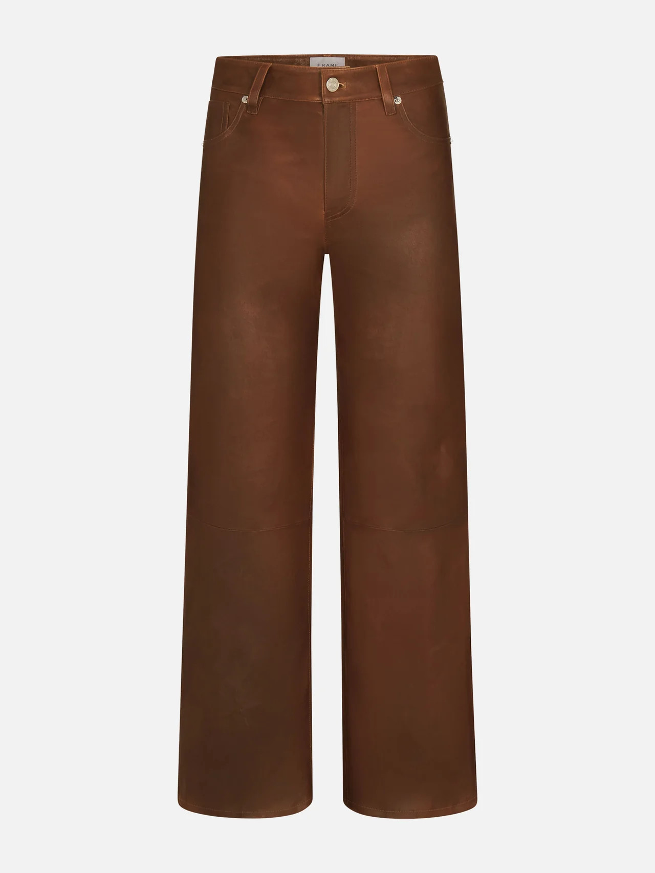 LE SLIM PALAZZO LEATHER CEDAR | Frame Denim