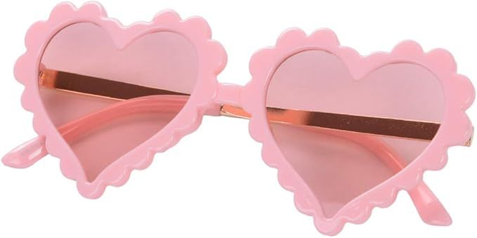 Round Flower/Heart Shaped Sunglasses for Kids Toddler Girls Age 2-8 UV Protection Outdoor Beach S... | Amazon (US)