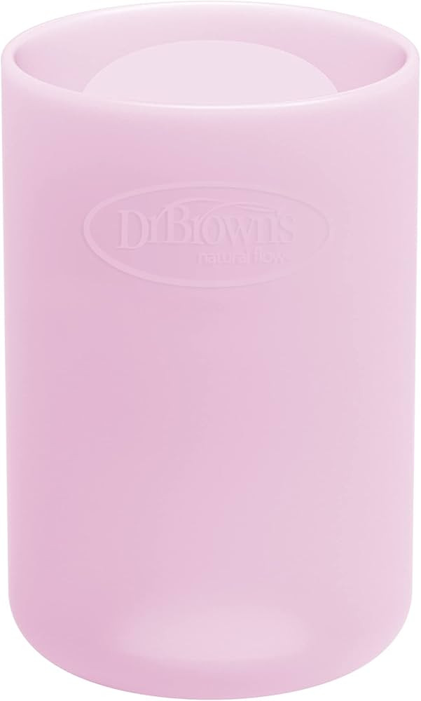 Dr. Brown's Natural Flow Options+ Glass Baby Bottle Sleeves,100% Silicone,4 oz,Narrow,Pink | Amazon (US)