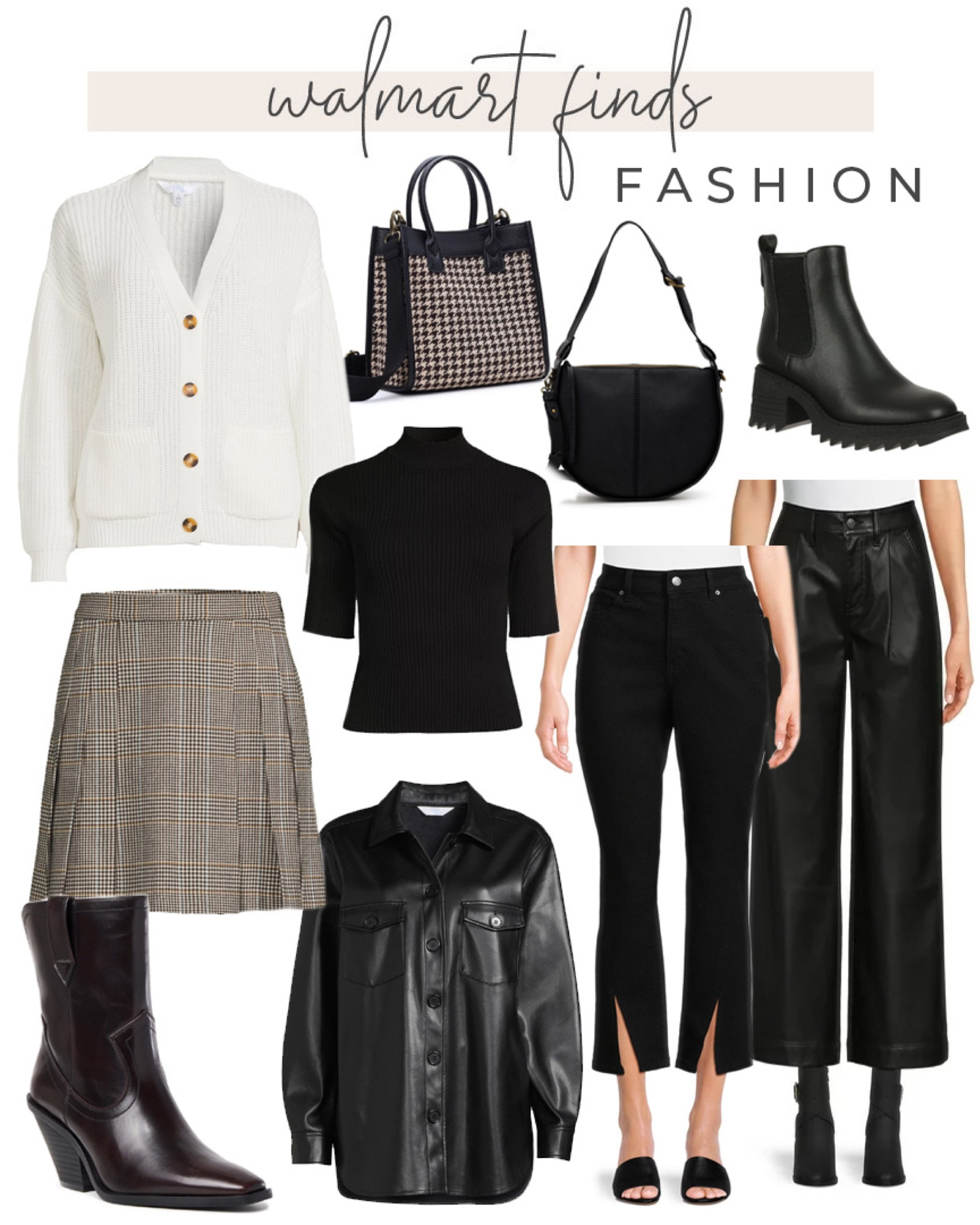 Walmart fall fashion finds! 

#walmartfinds #walmartfashion #walmartfallfashion 

Walmart fall fashion. Affordable fall fashion. Oversized boyfriend cardigan. Plaid fall skirt. Faux leather shacket. Designer inspired fall handbag  

#LTKSeasonal #LTKstyletip #LTKfindsunder100