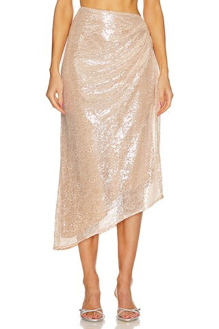 LPA Aniella Midi Skirt in Champagne from Revolve.com | Revolve Clothing (Global)