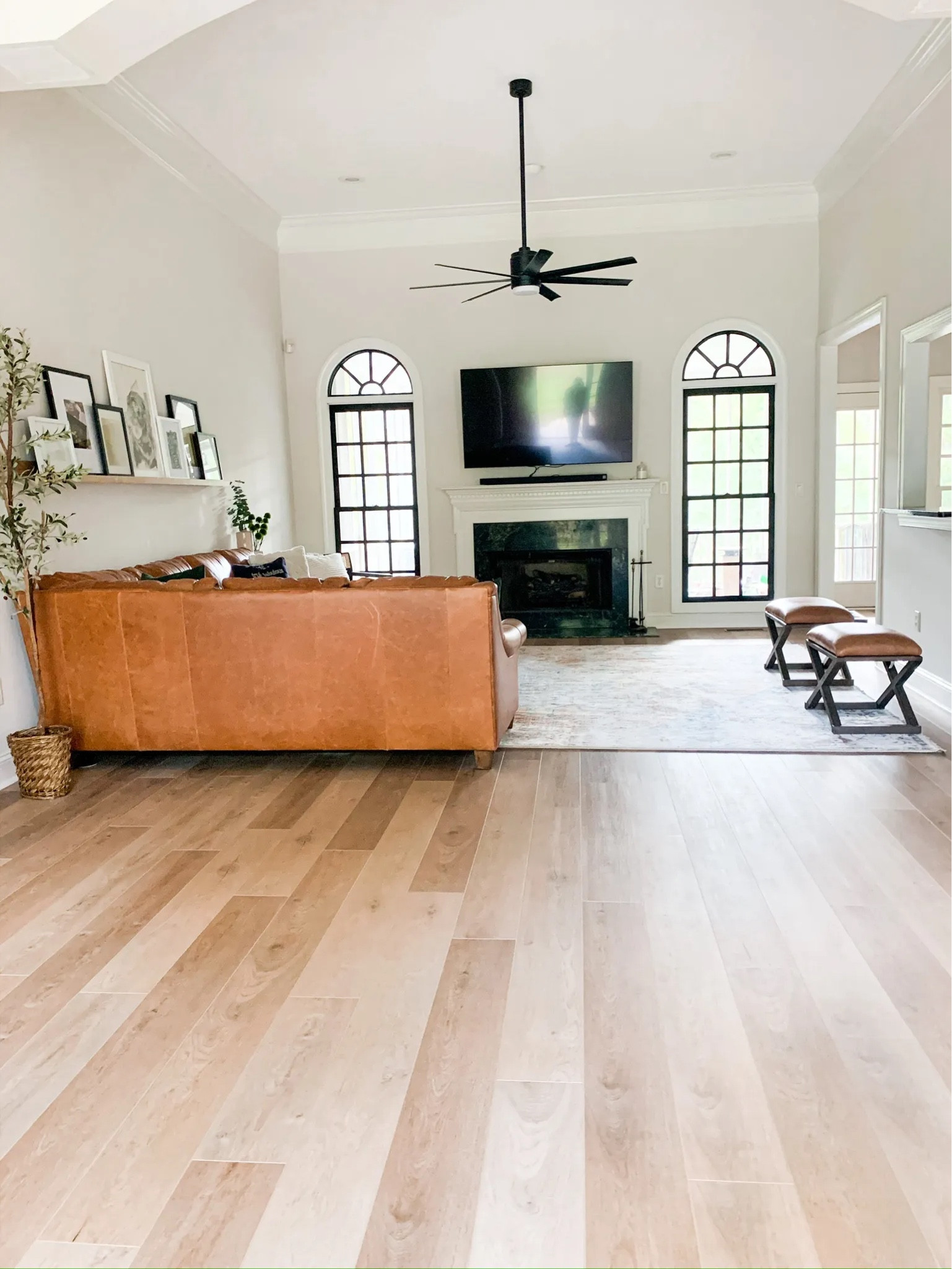 The floors are Provenza Floors’ MaxCore LVP Waterproof from the Moda Living collection. They are not only beautiful, but they’re also incredibly durable, which is perfect for our wild house with two dogs + two toddlers! What exactly is LVP? (Luxury Vinyl Plank) Well, it’s a type of flooring that mimics the look and feel of real wood, but without the high price tag or the high maintenance. The color I chose for my LVP floors is called “Sweet Talker” from Provenza Floors. Home reno, living room, home decor

#LTKHome