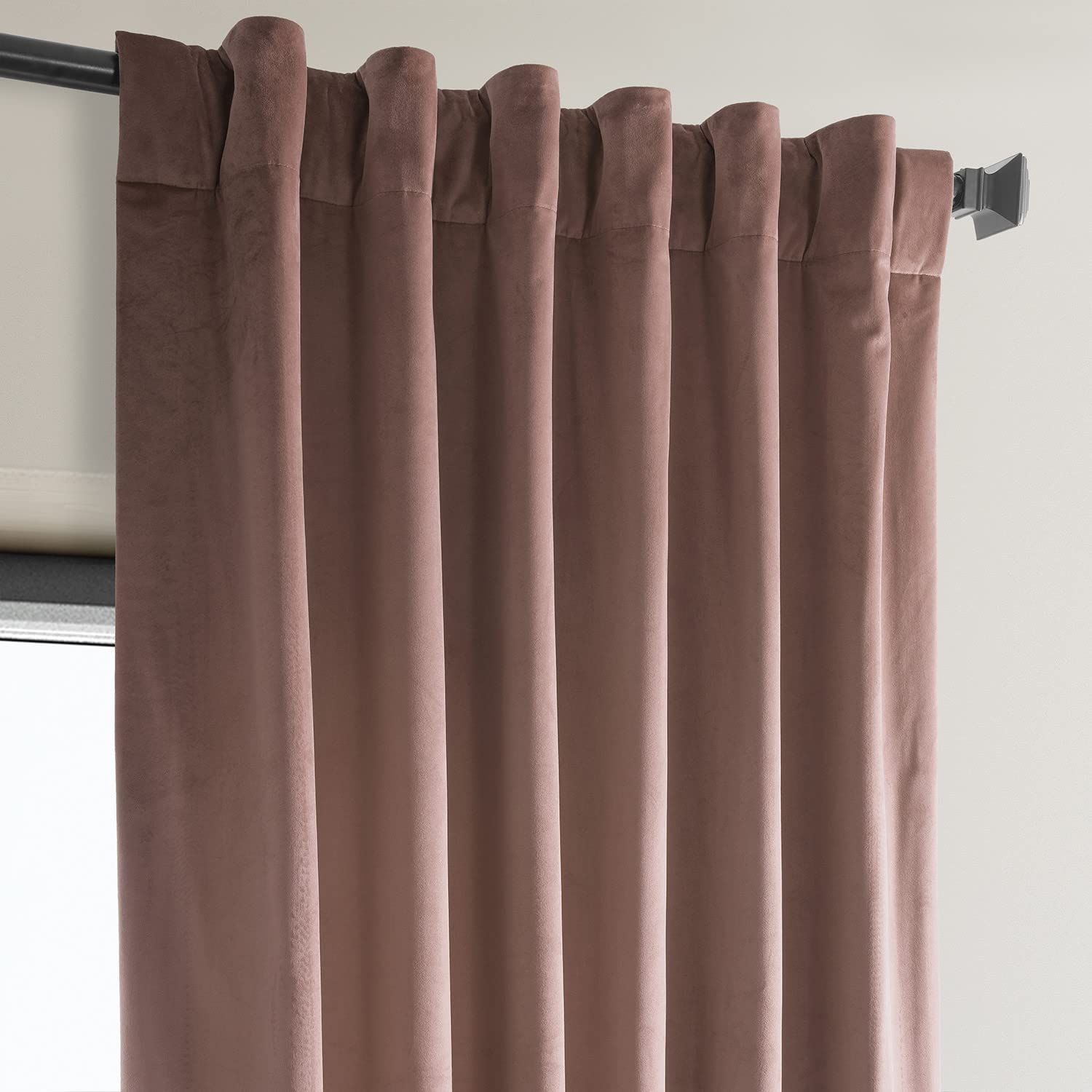 HPD Half Price Drapes VPYC-161234-96 Plush Velvet Curtain (1 Panel), 50 X 96, Wild Rose | Amazon (US)