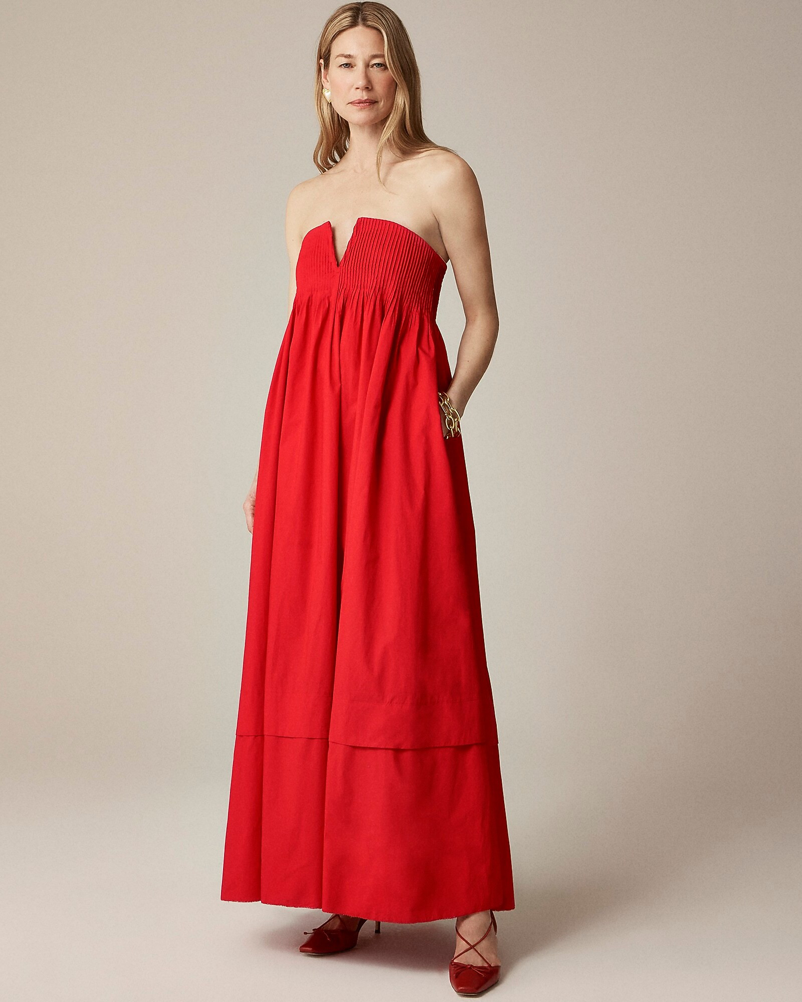 Collection strapless notched maxi dress | J. Crew US