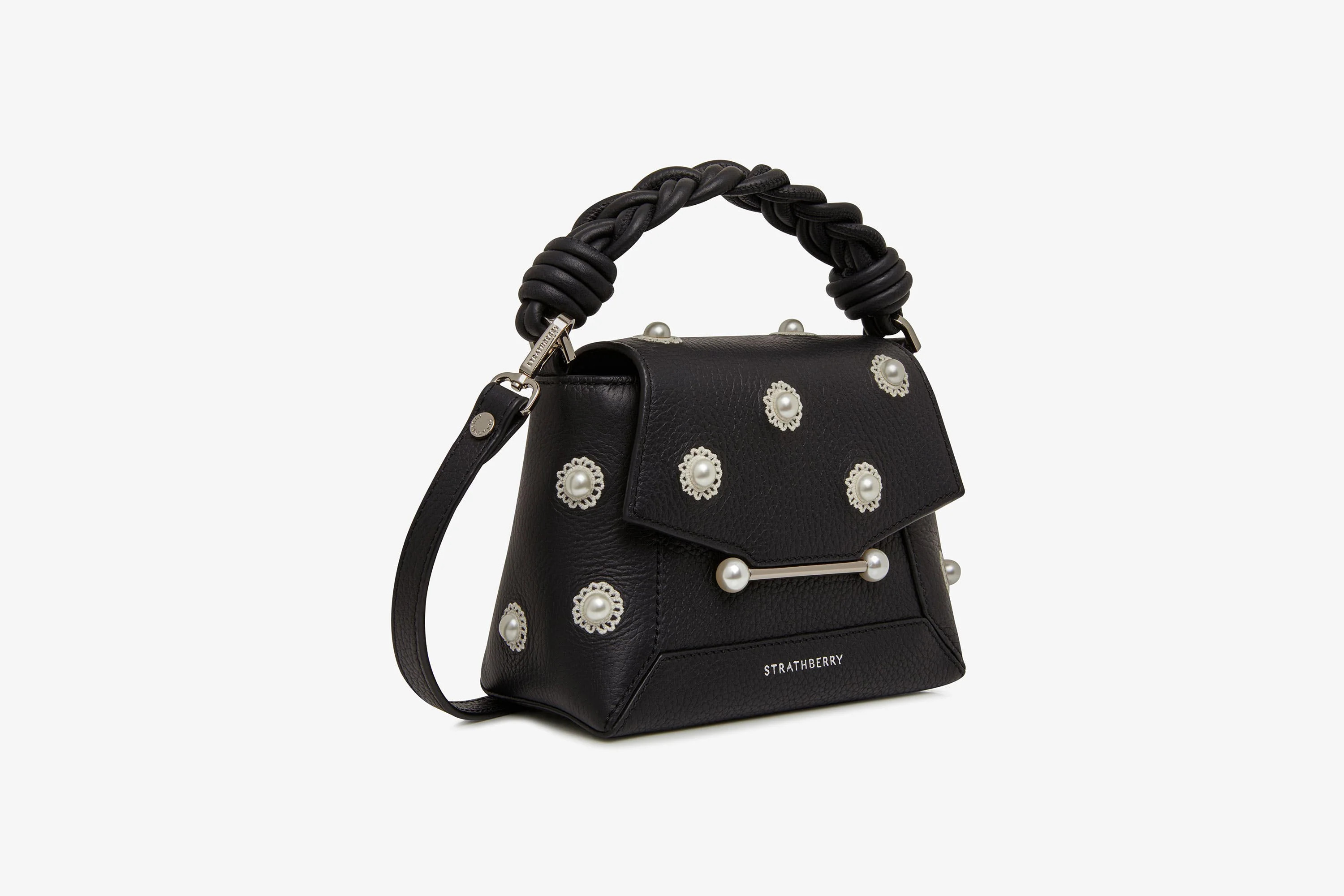 Strathberry x Shrimps Mosaic Nano - Black / White | Strathberry