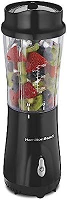 Hamilton Beach Personal Blender for Shakes and Smoothies with 14oz Travel Cup and Lid, Black (511... | Amazon (US)