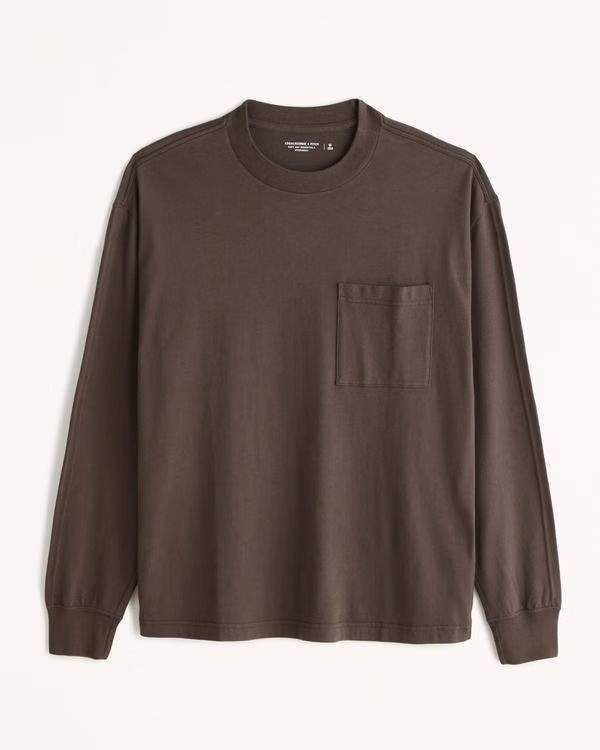 Essential Long-Sleeve Pocket Tee | Abercrombie & Fitch (US)