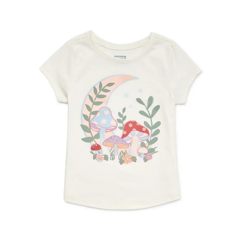 Garanimals Toddler Girl Short Sleeve Graphic Tee, Sizes 12M-5T | Walmart (US)