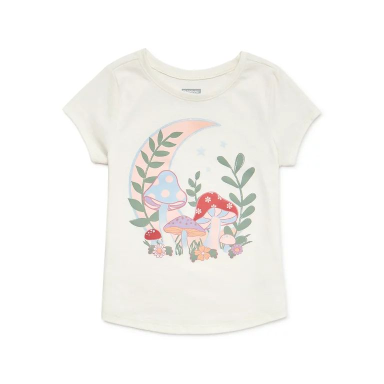 Garanimals Baby and Toddler Girl Short Sleeve Graphic Tee, Sizes 12M-5T | Walmart (US)