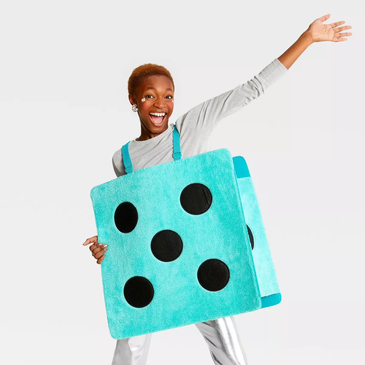 Adult Fuzzy Dice Halloween Costume Sandwich Board One Size Fits Most - Hyde & EEK! Boutique™ | Target