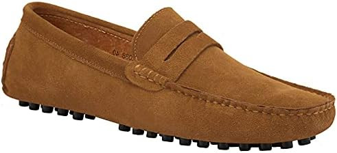 JIONS Mens Driving Penny Loafers Suede Moccasins Slip On Casual Dress Boat Shoes | Amazon (US)