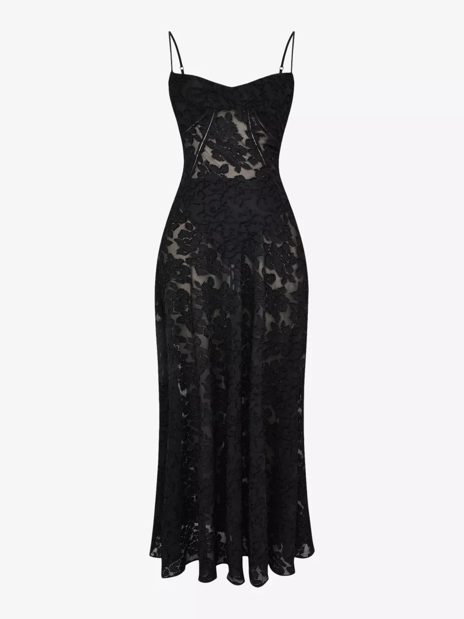 Seren corseted floral-jacquard woven maxi dress | Selfridges