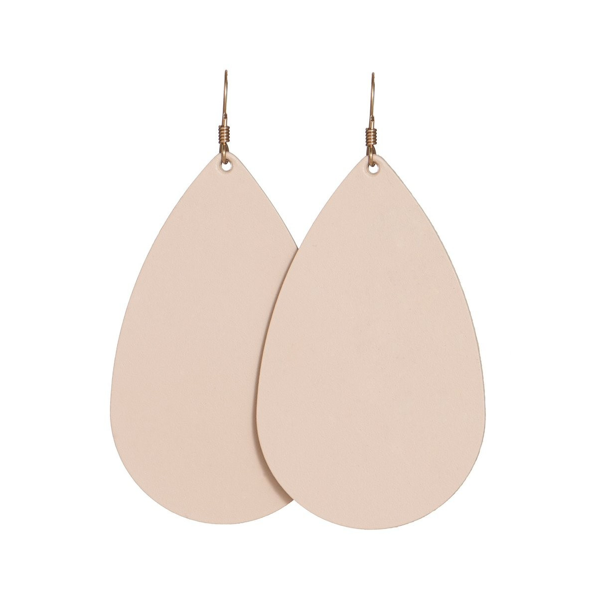 Soft Sand Teardrops | Nickel and Suede
