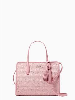 Rowe Summer Tweed Medium Top Zip Satchel | Kate Spade Outlet