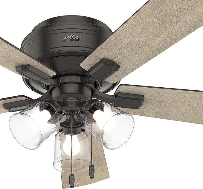 Hunter Fan 52 inch Noble Bronze Finish Ceiling Fan with LED Light Kit, 5 Blade (Renewed) | Amazon (US)